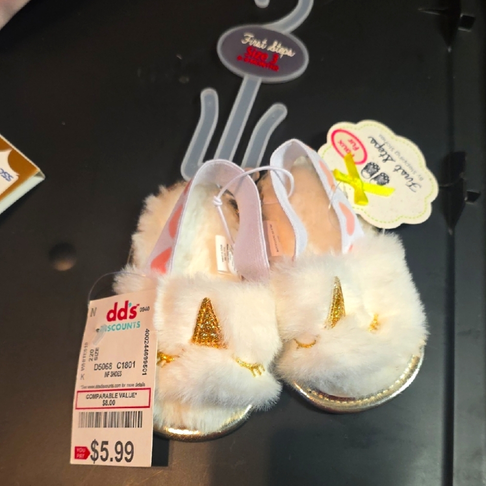 Unicorn Kids Shoes with Gold and White Accents